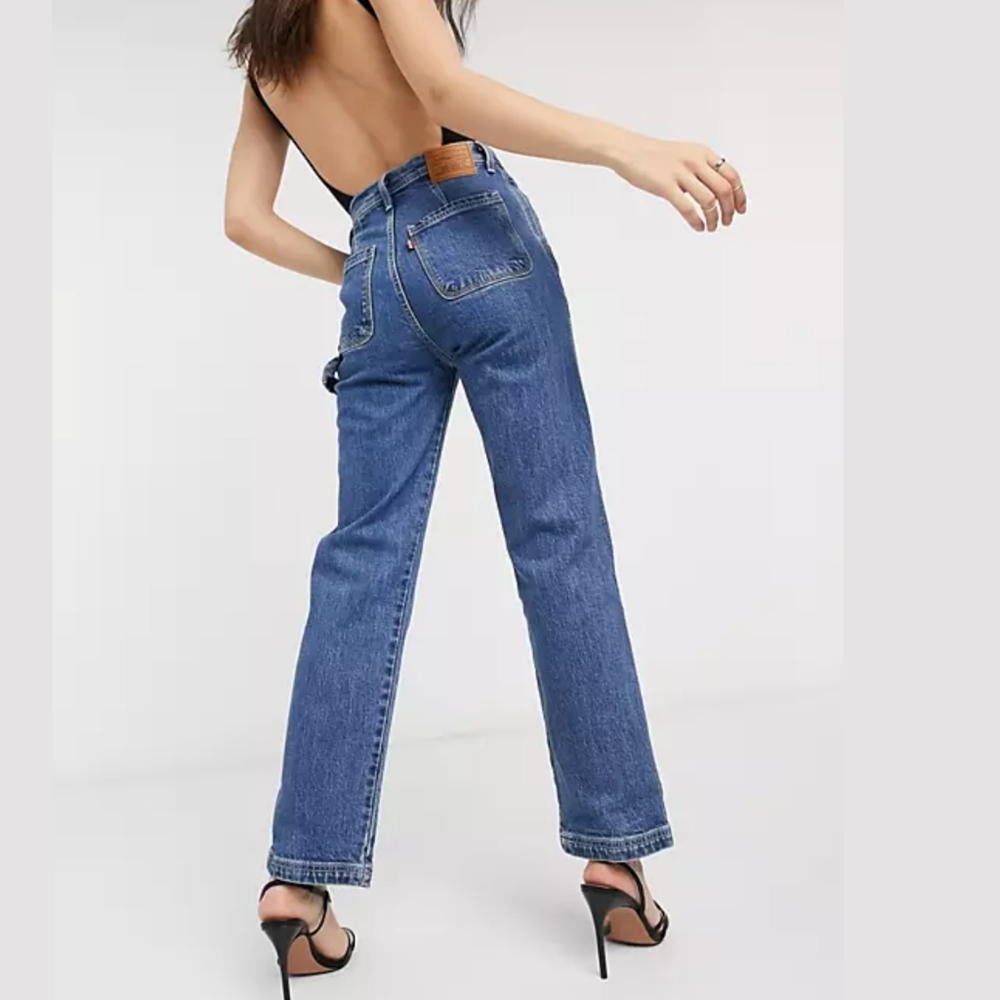 Levi’s Ribcage Straight Ankle Utility Jeans - Picture 3 of 14